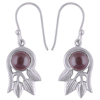 925 Sterling Silver Garnet Earrings - R1501756-2