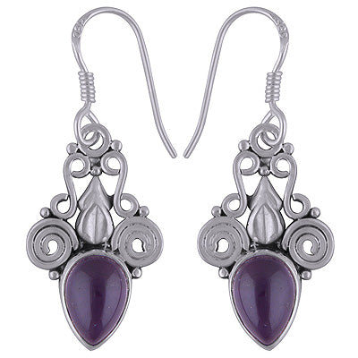 925 Sterling Silver Amethyst Earrings - R1501772-1