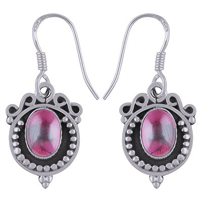 925 Sterling Silver Garnet Earrings - R1501785-2