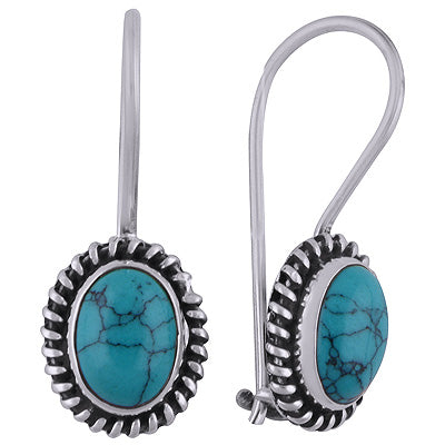 925 Sterling Silver Turquoise Earrings - R1501814-3