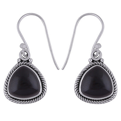 925 Sterling Silver Black Onyx Earrings - R1501841-10