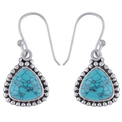 925 Sterling Silver Turquoise Earrings - R1501842-2