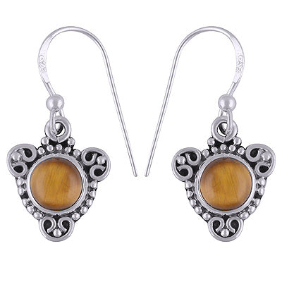 Tiger's Eye 925 Sterling Silver Earrings - R1501856-9