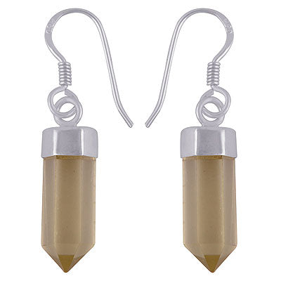 Alluring Lemon Topaz Pencil Shape 925 Sterling Solid Silver Dangle Earrings - R1501904-14