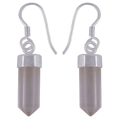 Alluring Crystal Pencil Shape 925 Sterling Solid Silver Dangle Earrings - R1501904-7