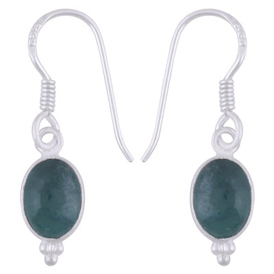 Gorgeous With Rawa Bezel Tourmaline Oval Shape 925 Sterling Solid Silver Dangle Earrings - R1501986-6