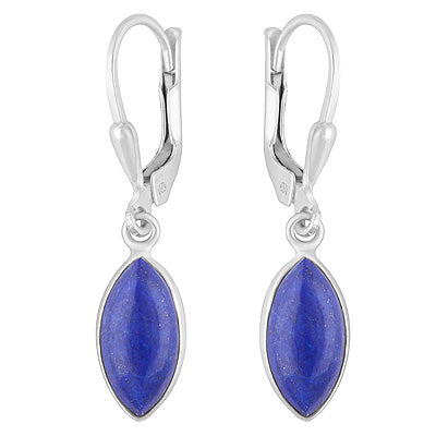 Gorgeous Lobster Lock Lapis Marquise Shape 925 Sterling Solid Silver Dangle Earrings - R1501992-6