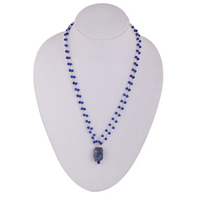 Beautiful Necklace Loaded with Gemstones Lapis Round,Irregular Shape 925 Sterling Solid Silver Necklace - R1900210-14