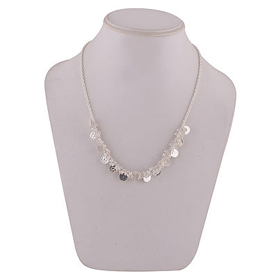 Stunning Necklace Loaded with Gemstones Pearl,Rose Quartz Round Shape 925 Sterling Solid Silver Necklace - R1900210-9