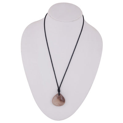 Magnificent Gemstone Golden Rutile Pear Shape Black Cotton Cord Pendant Necklace - R1900249-7