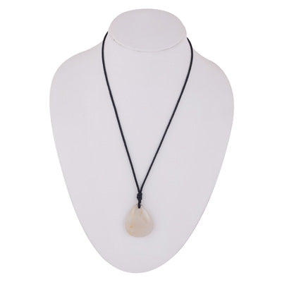 Magnificent Gemstone Golden Rutile Pear Shape Black Cotton Cord Pendant Necklace - R1900249-9