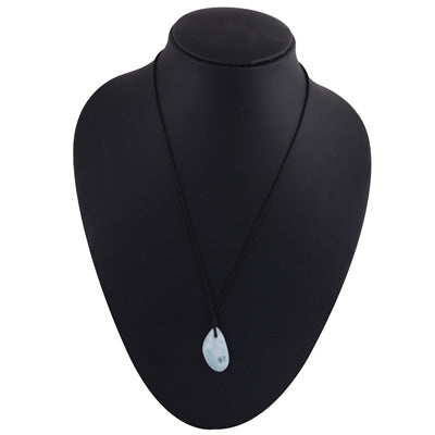 Magnificent Gemstone Larimar Fancy Shape Black Cotton Cord Pendant Necklace - R1900254-40