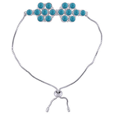925 STERLING SILVER TURQUOISE BRACELET - R2400500-5