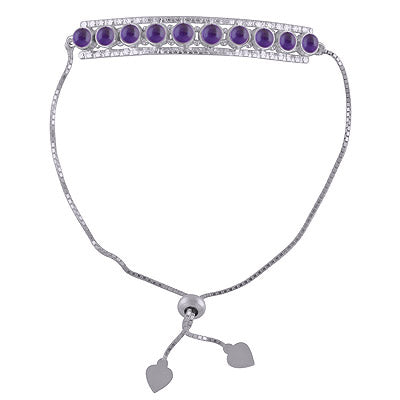 925 STERLING SILVER AMETHYST BRACELET - R2400501-1