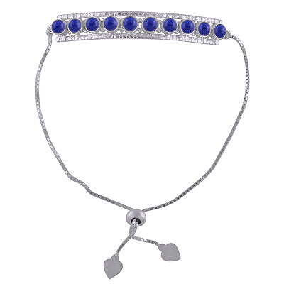 925 STERLING SILVER LAPIS BRACELET - R2400501-12