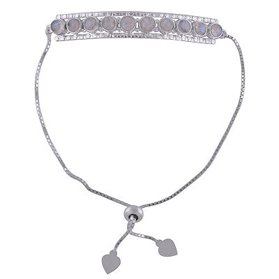 925 STERLING SILVER Rainbow Moonstone BRACELET - R2400501-7