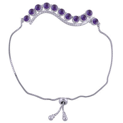 925 STERLING SILVER AMETHYST BRACELET - R2400503-1