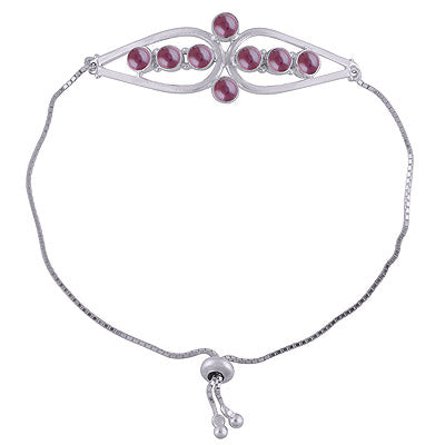 925 STERLING SILVER GARNET BRACELET - R2400504-3