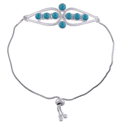 925 STERLING SILVER TURQUOISE BRACELET - R2400504-5