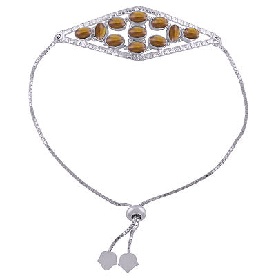 925 STERLING SILVER Tiger's Eye BRACELET - R2400505-13