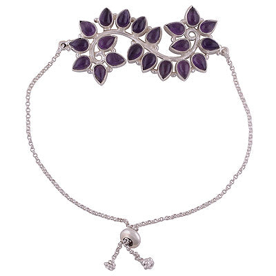 925 STERLING SILVER AMETHYST BRACELET - R2400509-1