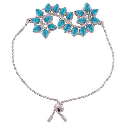 925 STERLING SILVER TURQUOISE BRACELET - R2400509-6