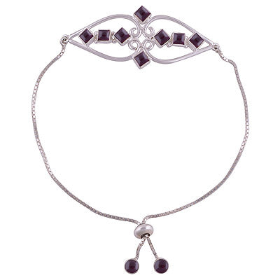 925 STERLING SILVER GARNET BRACELET - R2400511-3
