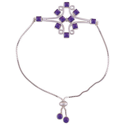 925 STERLING SILVER AMETHYST BRACELET - R2400512-1