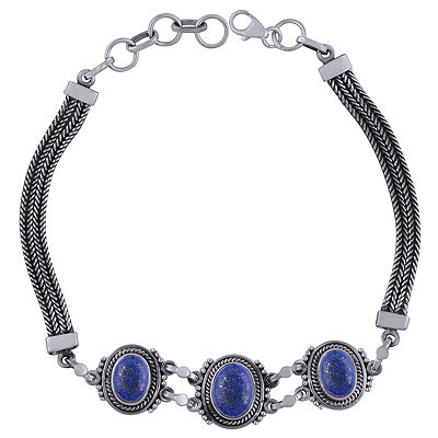 925 STERLING SILVER LAPIS BRACELET - R2400513-6