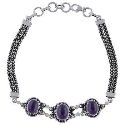 925 STERLING SILVER AMETHYST BRACELET - R2400514-1