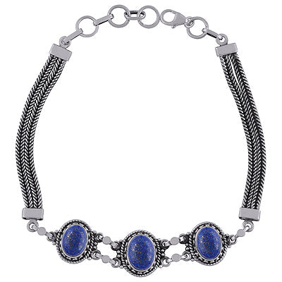 925 STERLING SILVER LAPIS BRACELET - R2400514-7
