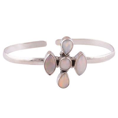 925 Sterling Silver Ethiopian Opal Bangle - R2800094-13