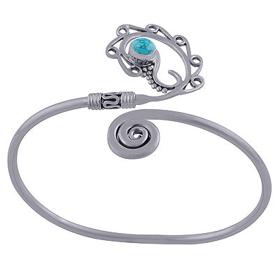 925 Sterling Silver Turquoise Bangle - R2800137-3