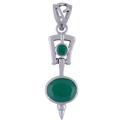 Green Onyx 925 Sterling Silver Pendant - R300418-67