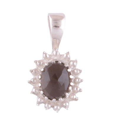 Smoky Topaz 925 Sterling Silver Pendant - R300575-160