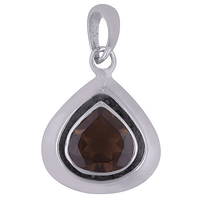 Smoky Topaz 925 Sterling Silver Pendant - R301051-6