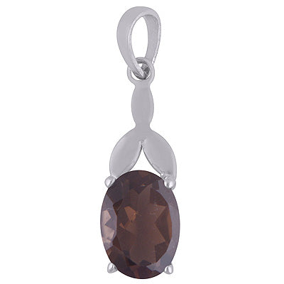 Smoky Topaz 925 Sterling Silver Pendant - R301054-7
