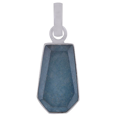 Gorgeous Gemstone Blue Aventurine Coffin Shape 925 Sterling Solid Silver Pendant - R301098-11