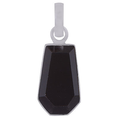 Gorgeous Gemstone Black Onyx Coffin Shape 925 Sterling Solid Silver Pendant - R301098-20