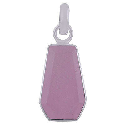 Stunning Gemstone Bezel Rose Quartz Coffin Shape 925 Sterling Solid Silver Pendant - R301100-15