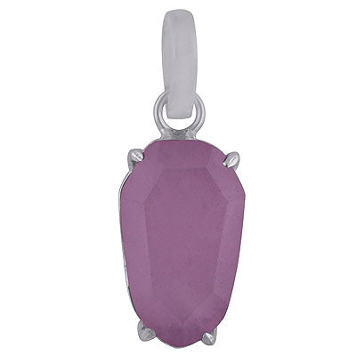 Gorgeous shaped Gemstone Rose Quartz Hexagon Shape 925 Sterling Solid Silver Pendant - R301107-10