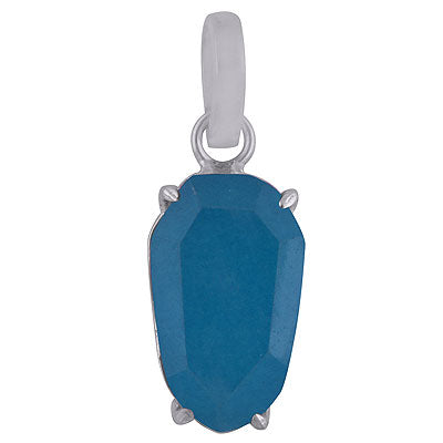 Gorgeous shaped Gemstone Blue Chalcedony Hexagon Shape 925 Sterling Solid Silver Pendant - R301107-4