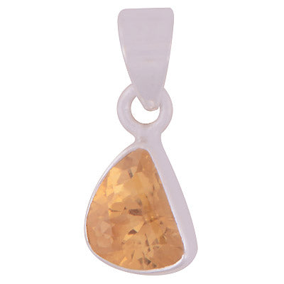 Beautiful Shaped Citrine Fancy Shape 925 Sterling Solid Silver Pendant - R301120-37