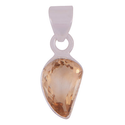 Beautiful Shaped Citrine Fancy Shape 925 Sterling Solid Silver Pendant - R301120-50