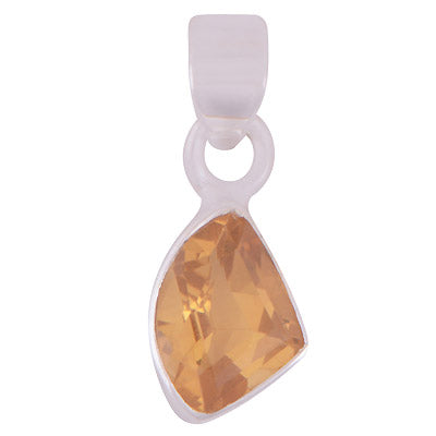 Beautiful Shaped Citrine Fancy Shape 925 Sterling Solid Silver Pendant - R301120-53