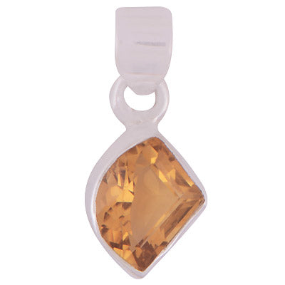 Beautiful Shaped Citrine Fancy Shape 925 Sterling Solid Silver Pendant - R301120-55