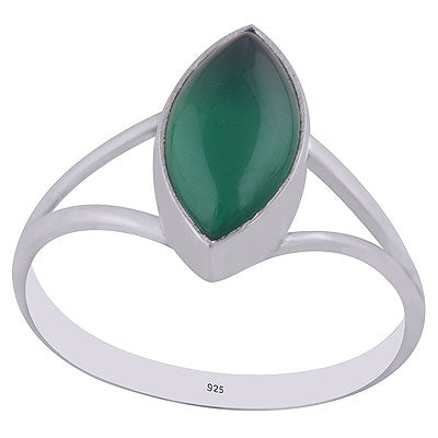 Alluring Split Shank Around Green Onyx Marquise Shape 925 Sterling Solid Silver Ring - R3400315-8