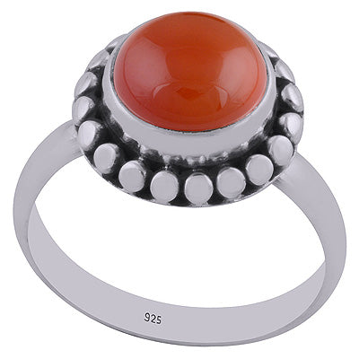 Carnelian 925 Sterling Silver Ring - R3400679-58