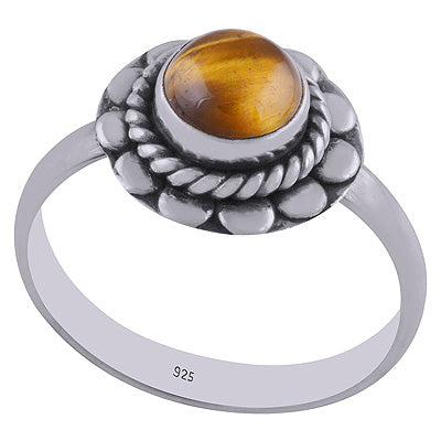 Tiger's Eye 925 Sterling Silver Ring - R3400704-59