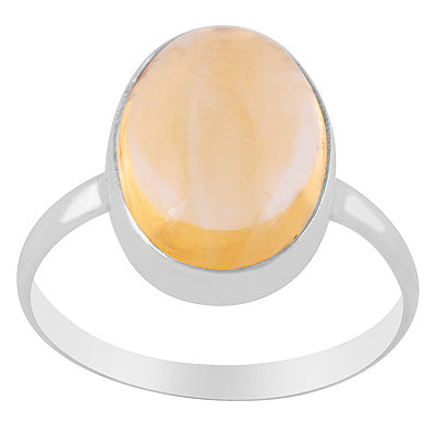 Gorgeous Huge Gemston Citrine Oval Shape 925 Sterling Solid Silver Ring - R3400714-69